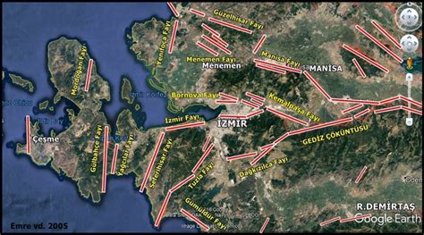 izmir fay hattı haritası 2019